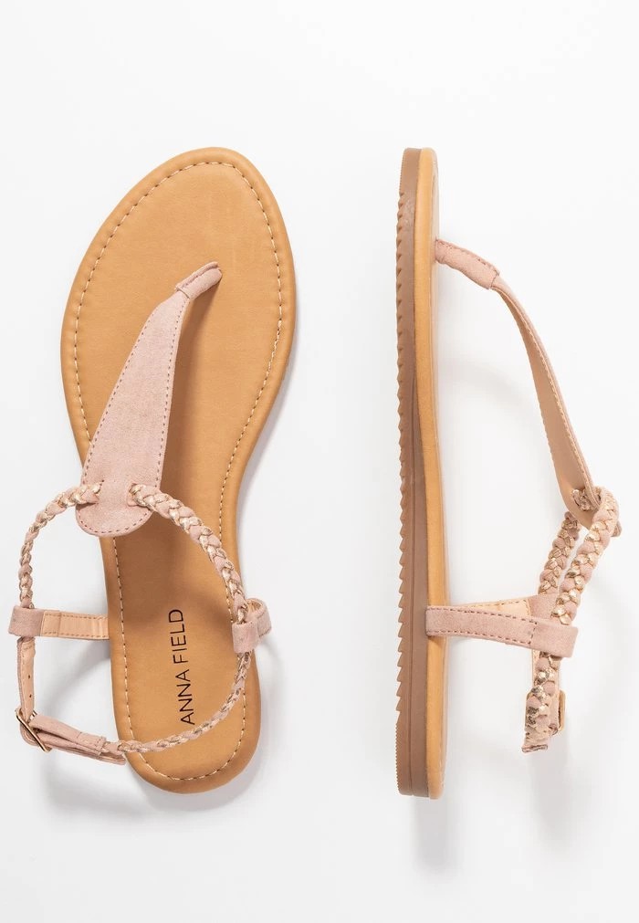 Sandale ANNA FIELD Anna Field T-bar Sandals Rose Doré Femme | DQR-1159205